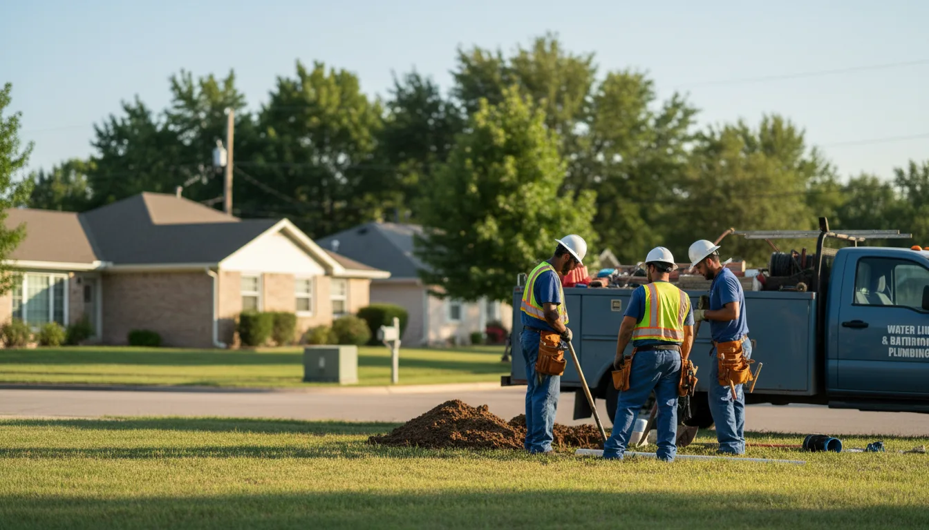 Residential water line and bathroom plumbing service in Brockport, PA